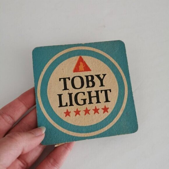 Vintage Best Mild Beer Coaster Toby Light Mat 2-Side Breweriana English Drinks - Picture 2 of 3